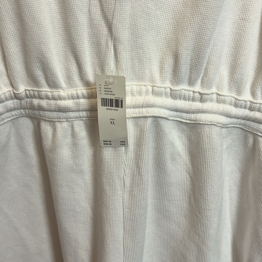 Anthropologie NEW Waffle Knit Red White Romper XL beach coastal resort vacation - Picture 9 of 13